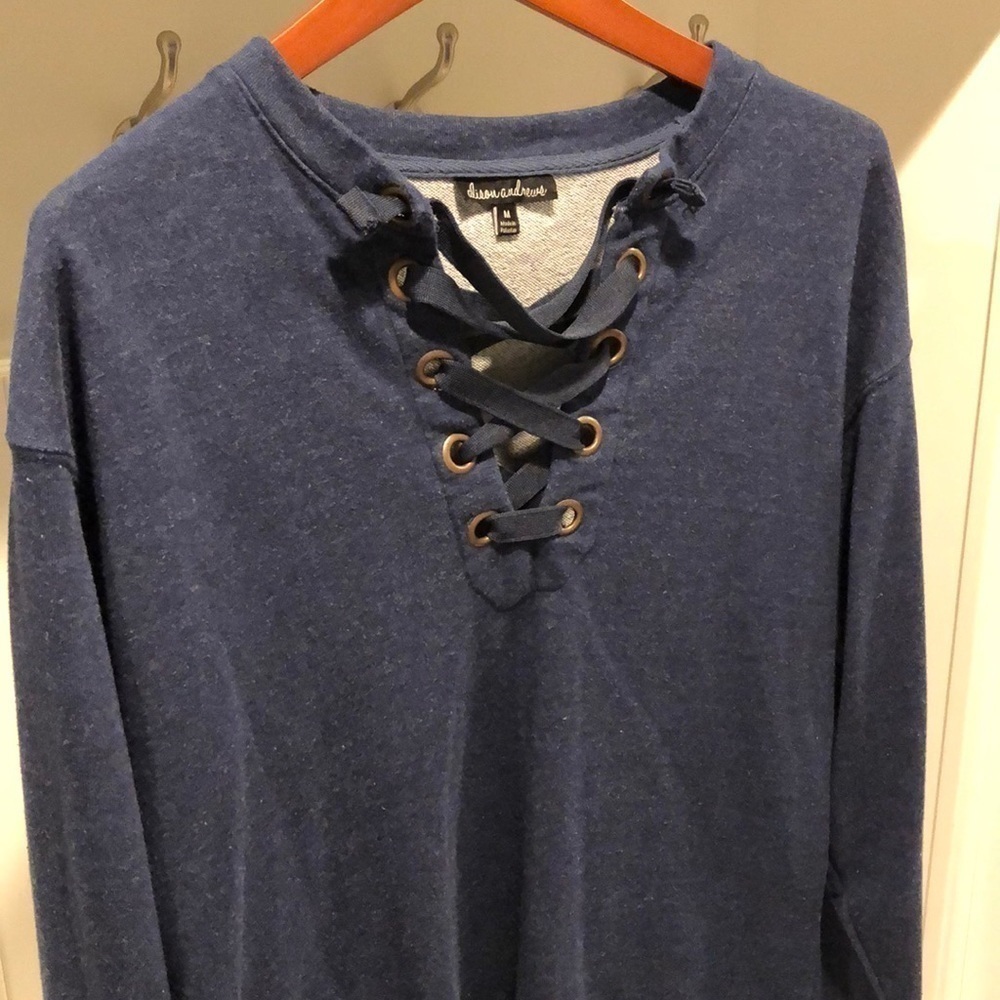 Blue V-Neck Sweatshirt!